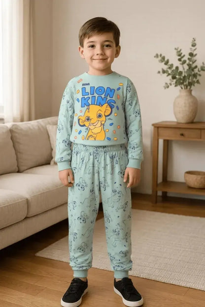 Pigiama cotone felpato Re Leone Disney neonato bambino DY32B8047