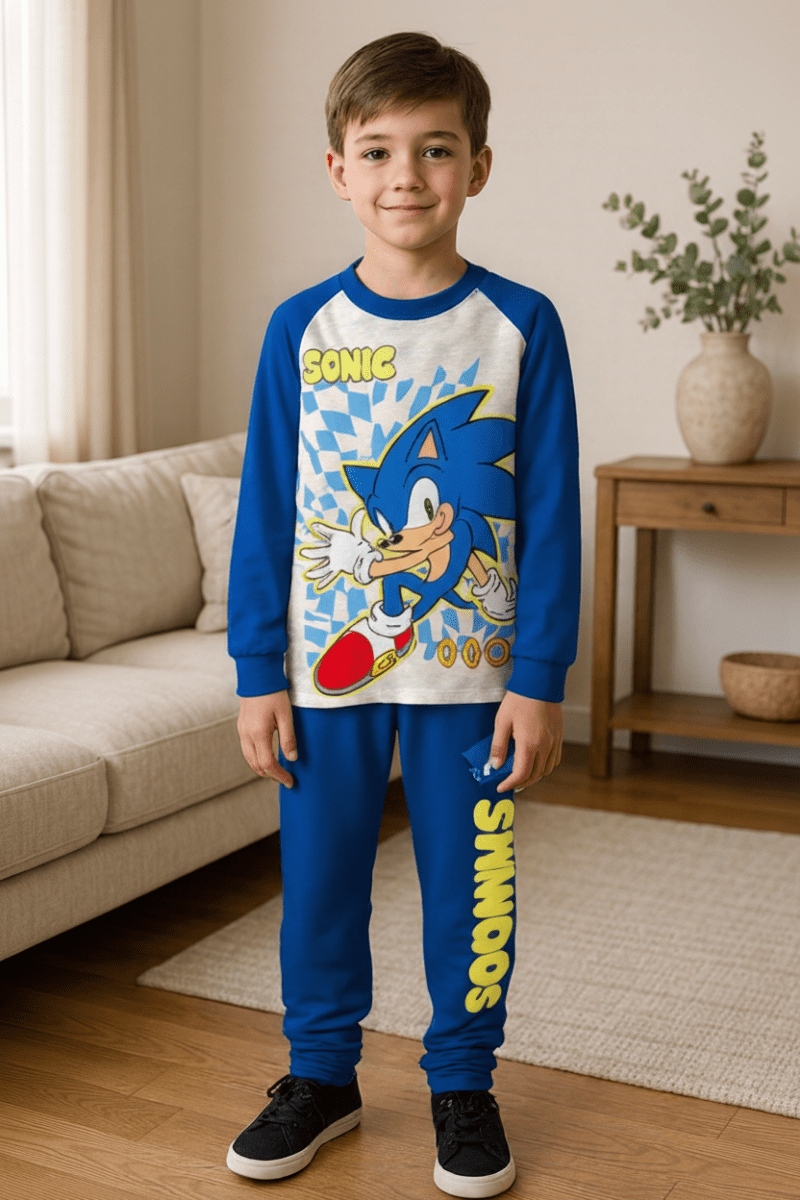 Pigiama cotone felpato Sonic bambino SC40G4700