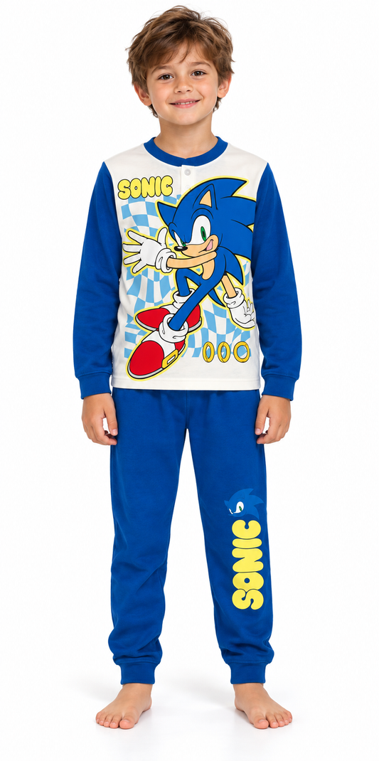 Pigiama cotone felpato Sonic bambino SC40G4700