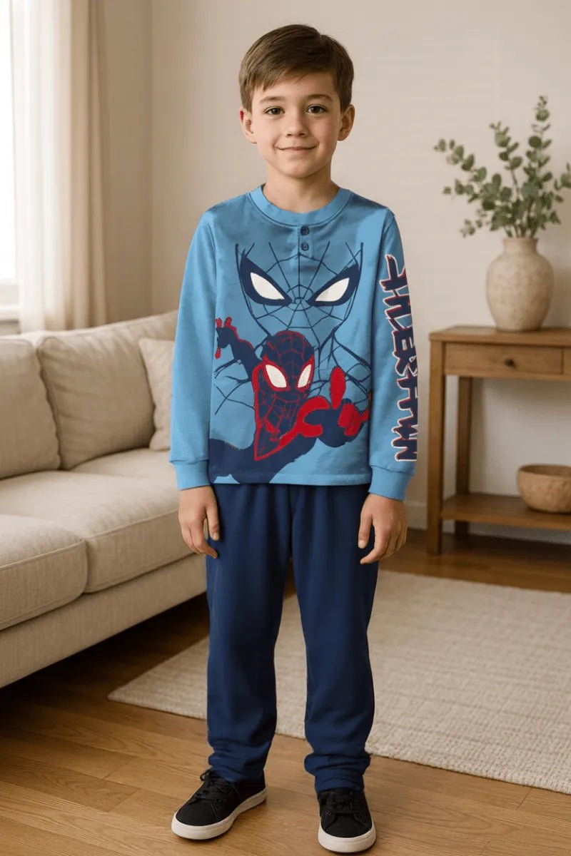 Pigiama cotone felpato Spiderman Marvel bambino baby MV40M7611