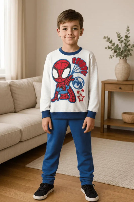 Pigiama cotone felpato Spiderman Marvel neonato bambino MV32A1414