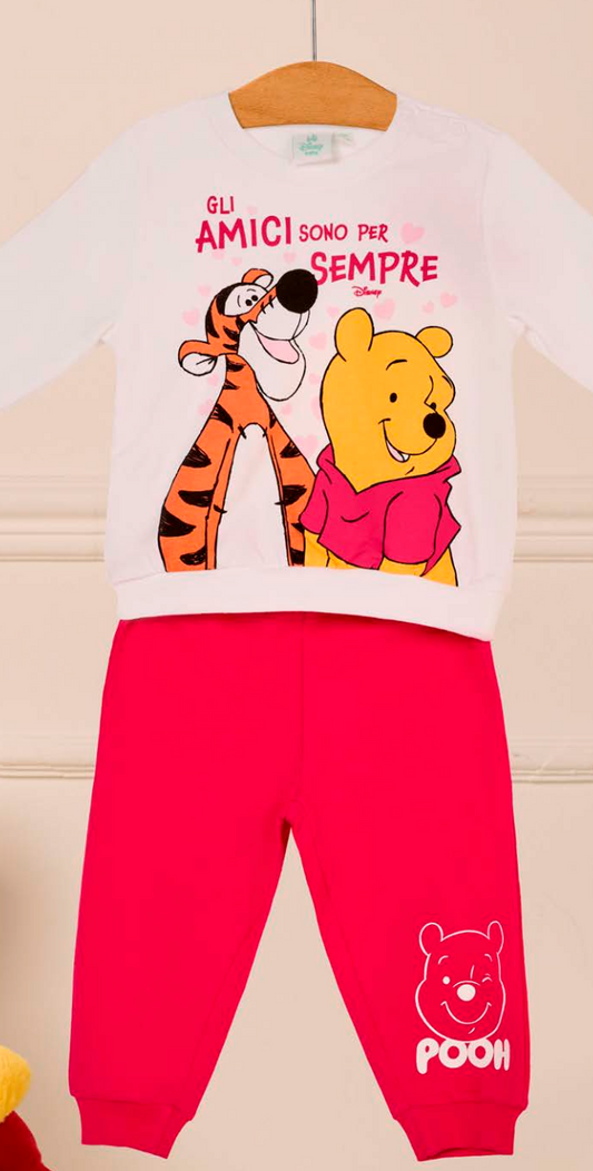 Pigiama cotone felpato Winnie The Pooh Disney neonata bambina DY32U0202