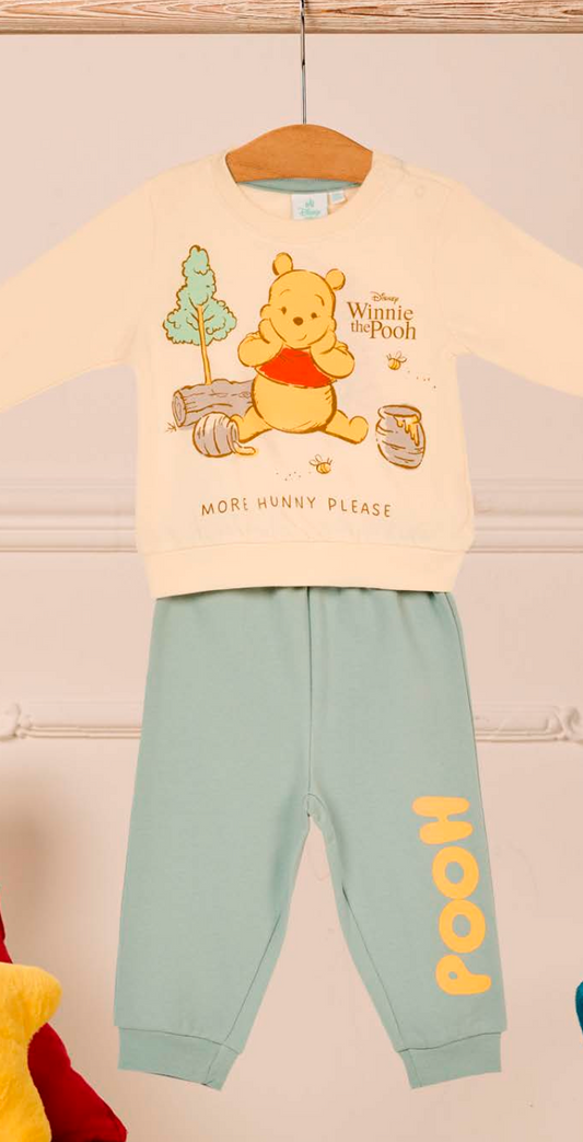 Pigiama cotone felpato Winnie The Pooh Disney neonato bambino DY32P0306