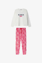 Pigiama donna Gisela caldo cotone The Beatles 20363