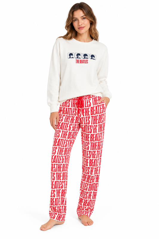 Pigiama donna Gisela caldo cotone The Beatles 20363