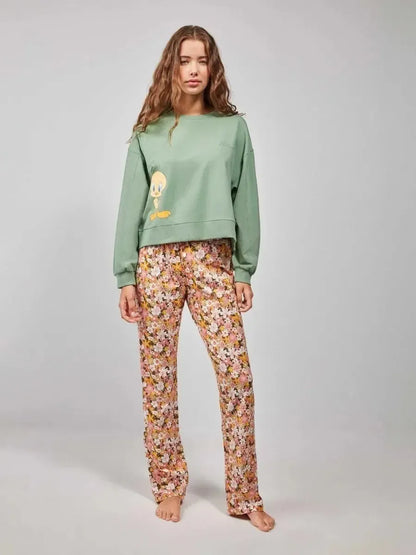 Pigiama donna Gisela girocollo cotone elasticizzato 20221 Looney Tunes Titti