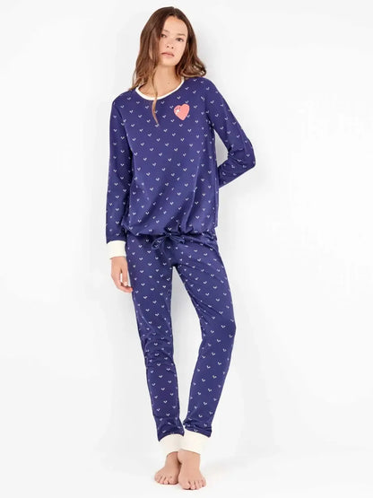 Pigiama donna Gisela in cotone elasticizzato 20329