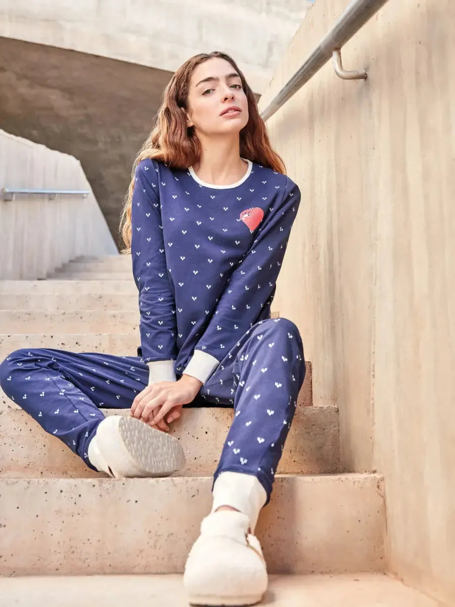 Pigiama donna Gisela in cotone elasticizzato 20329