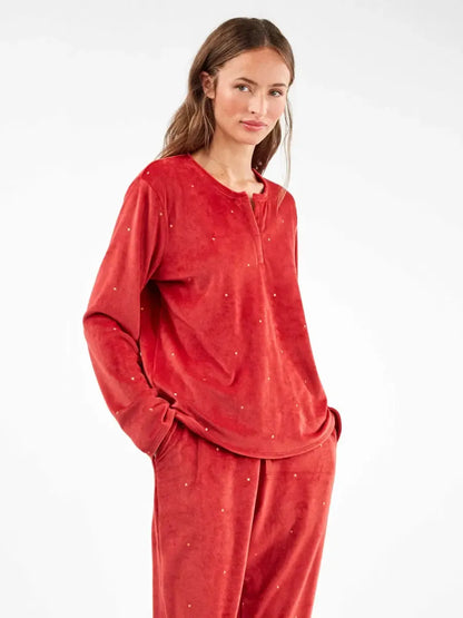 Pigiama donna Gisela pile elasticizzato 20316