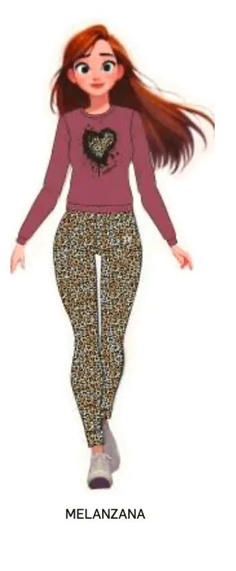 Pigiama donna Hollywood Milano serafino caldo cotone interlock HPA109