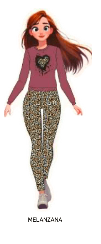 Pigiama donna Hollywood Milano serafino caldo cotone interlock HPA109