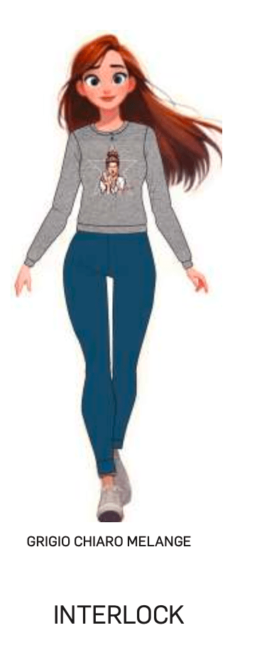 Pigiama donna Hollywood Milano serafino caldo cotone interlock HPA127