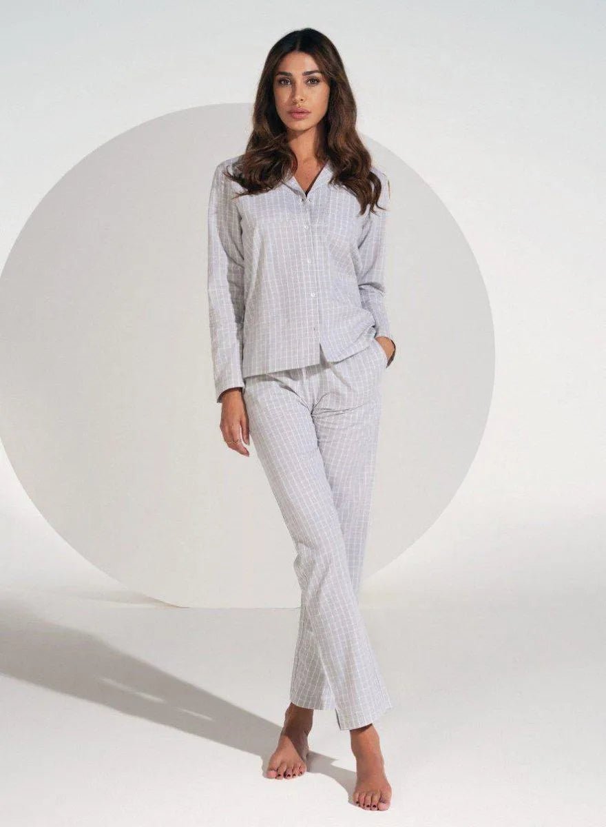 Pigiama donna Jadea aperto puro cotone 3143