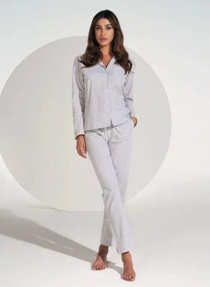 Pigiama donna Jadea aperto puro cotone 3143