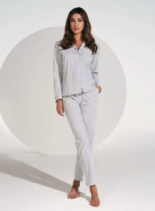 Pigiama donna Jadea aperto puro cotone 3143