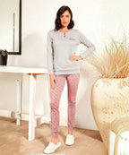 Pigiama donna Nottingham serafino caldo cotone interlock NPA477