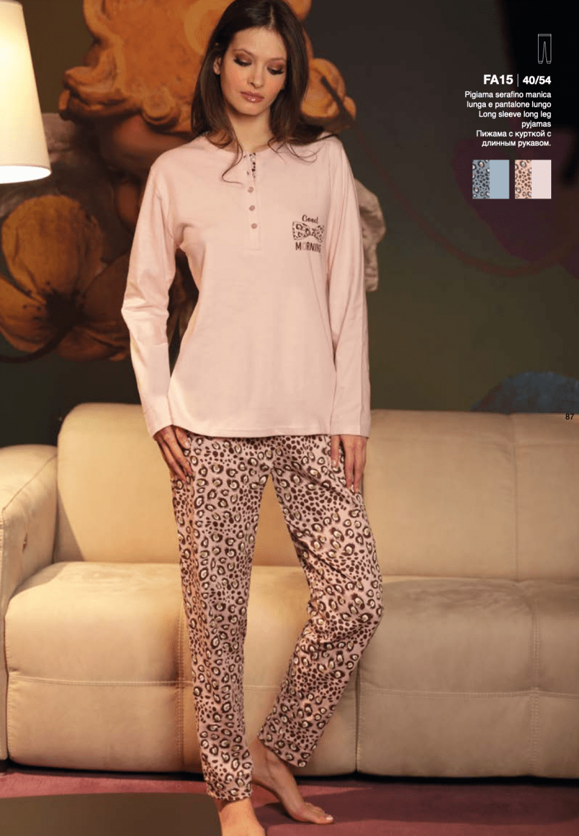 Pigiama donna Sièlei serafino caldo cotone interlock FA15 Faroe