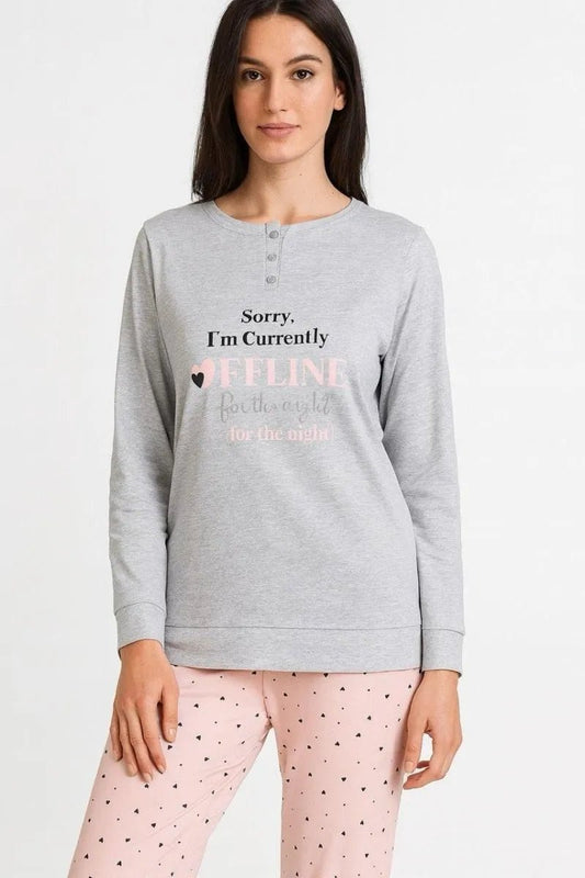 Pigiama donna Sièlei serafino caldo cotone interlock OR16 Ortisei