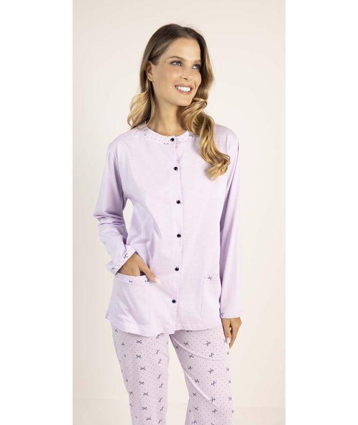 Pigiama donna aperto Jersey Gary puro cotone 5313