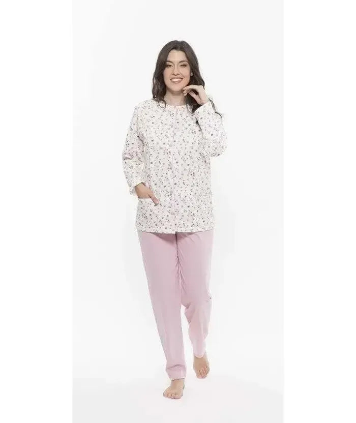 Pigiama donna aperto Jersey Gary puro cotone CB580081