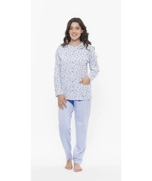 Pigiama donna aperto Jersey Gary puro cotone CB580081