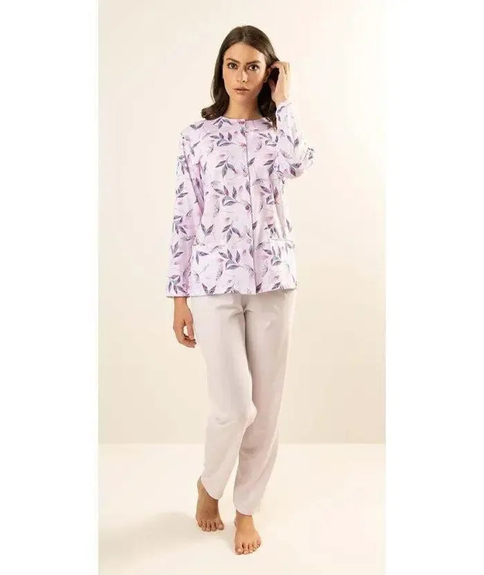 Pigiama donna aperto Jersey Gary puro cotone Z50031
