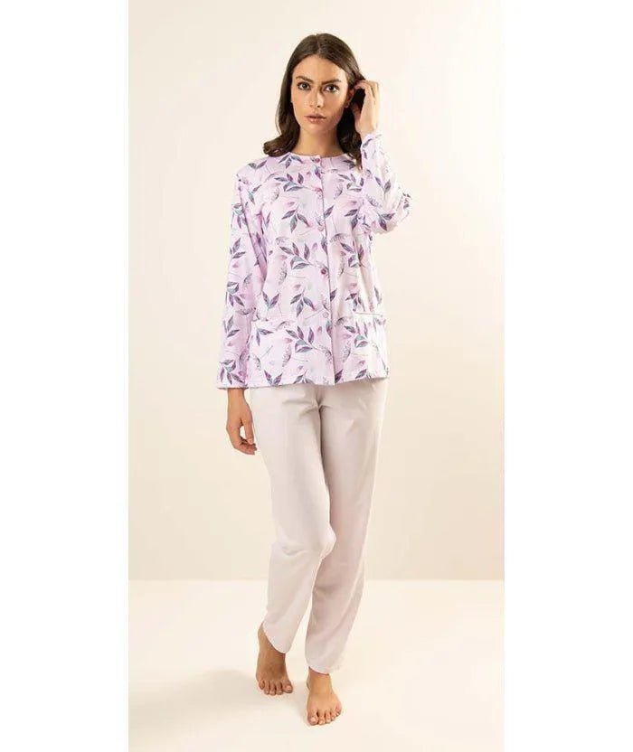 Pigiama donna aperto Jersey Gary puro cotone Z50031