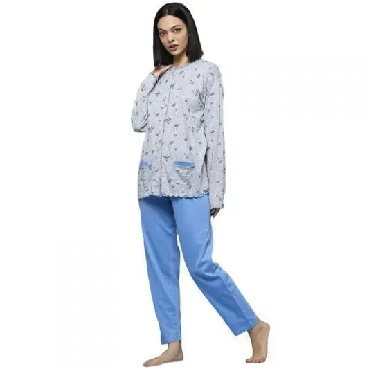 Pigiama donna aperto calibrato puro cotone Cippi C - 1911 - S21