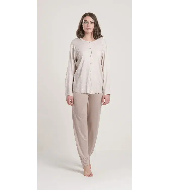 Pigiama donna aperto invernale viscosa Gary V50181