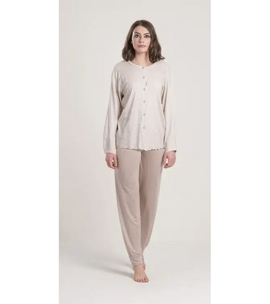 Pigiama donna aperto invernale viscosa Gary V50181