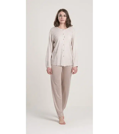 Pigiama donna aperto invernale viscosa Gary V50181
