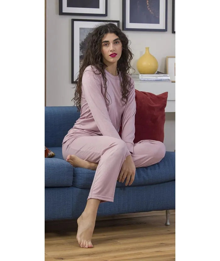 Pigiama donna girocollo invernale interlock Gary 5577