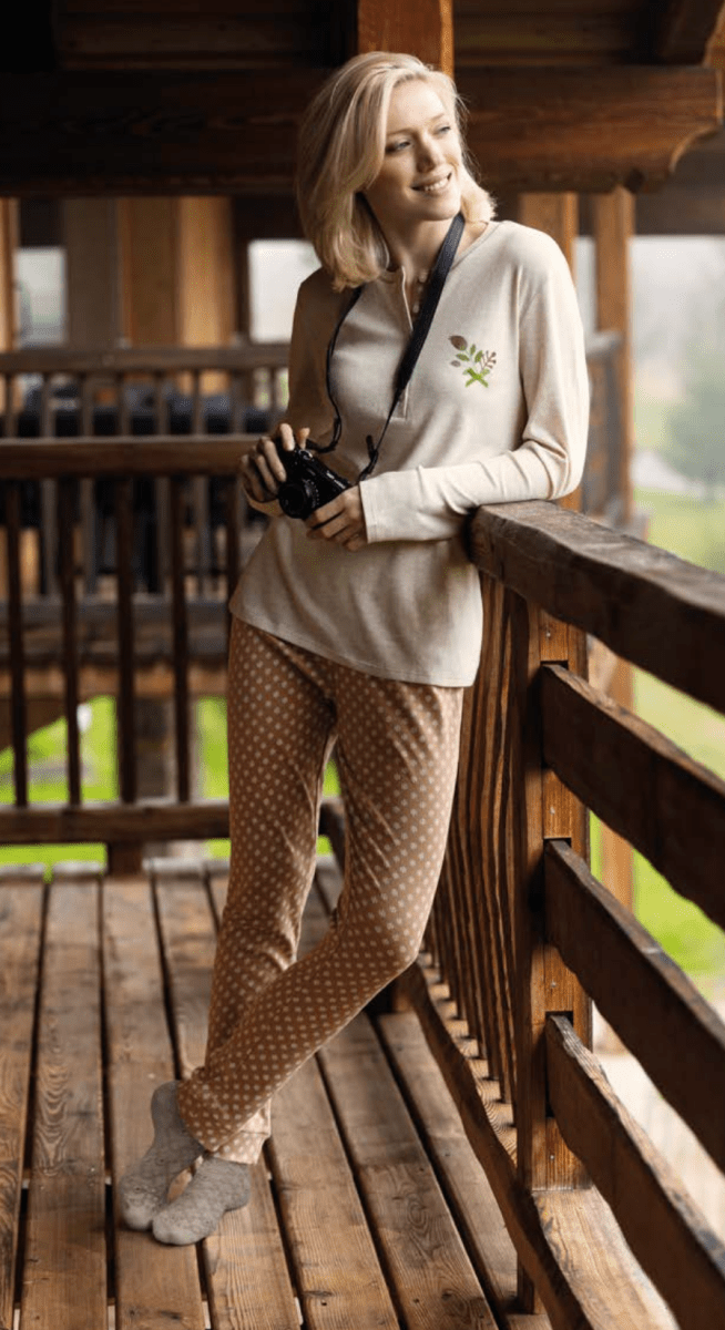 Pigiama donna in caldo cotone serafino Sièlei OS15 Oslo