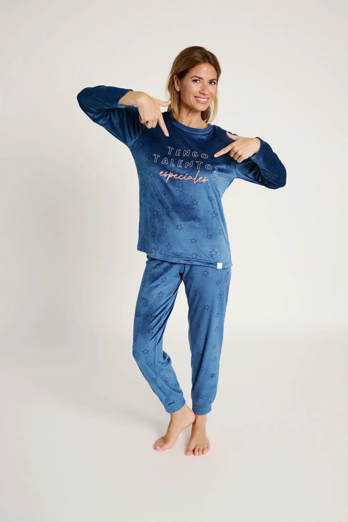 Pigiama donna in ciniglia felpata girocollo Muydemi 12011033