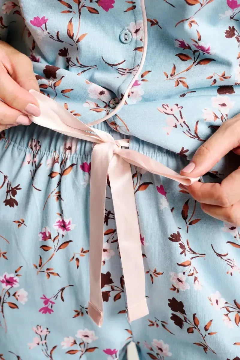 Pigiama donna in cotone aperto Muydemi 12011018