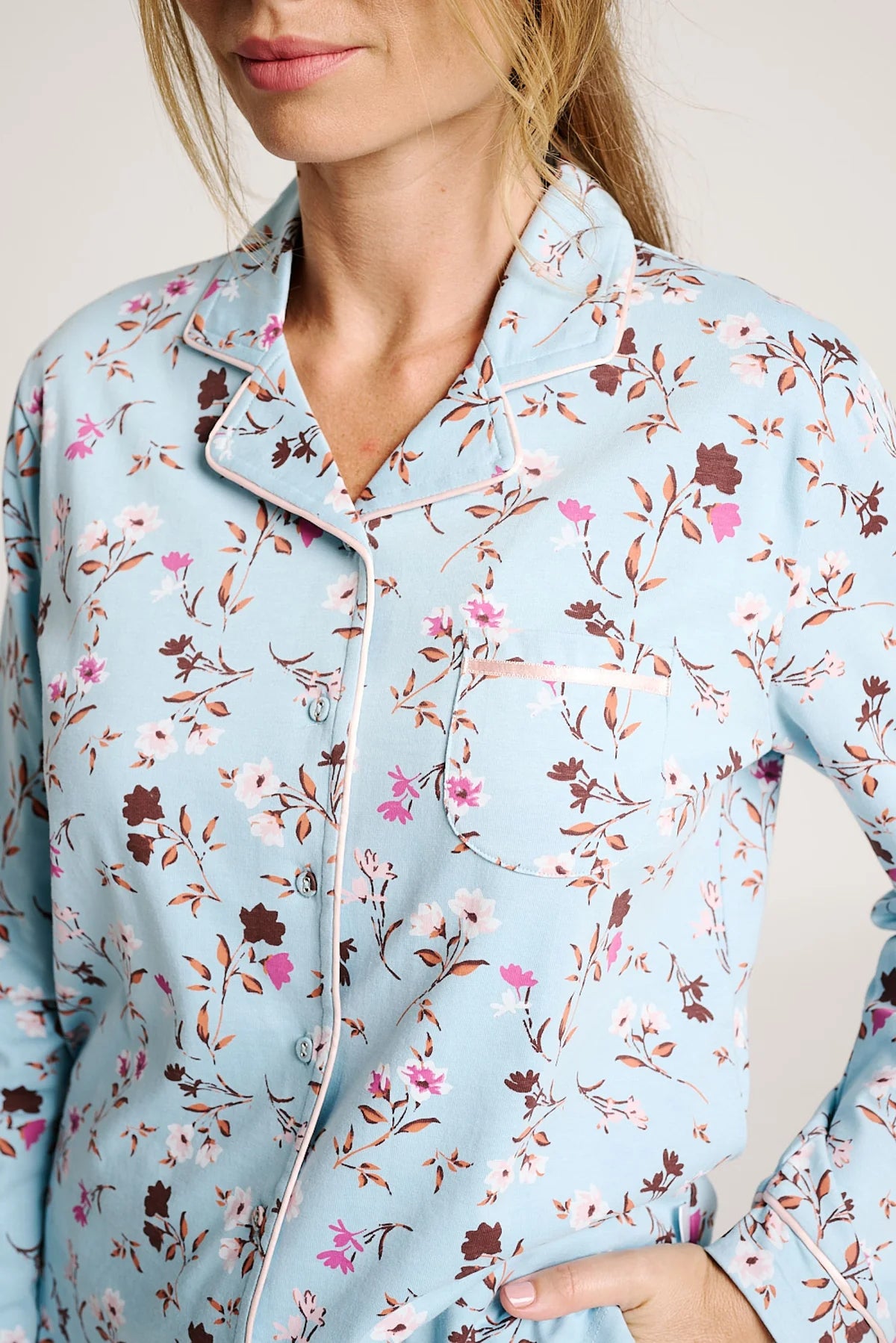 Pigiama donna in cotone aperto Muydemi 12011018