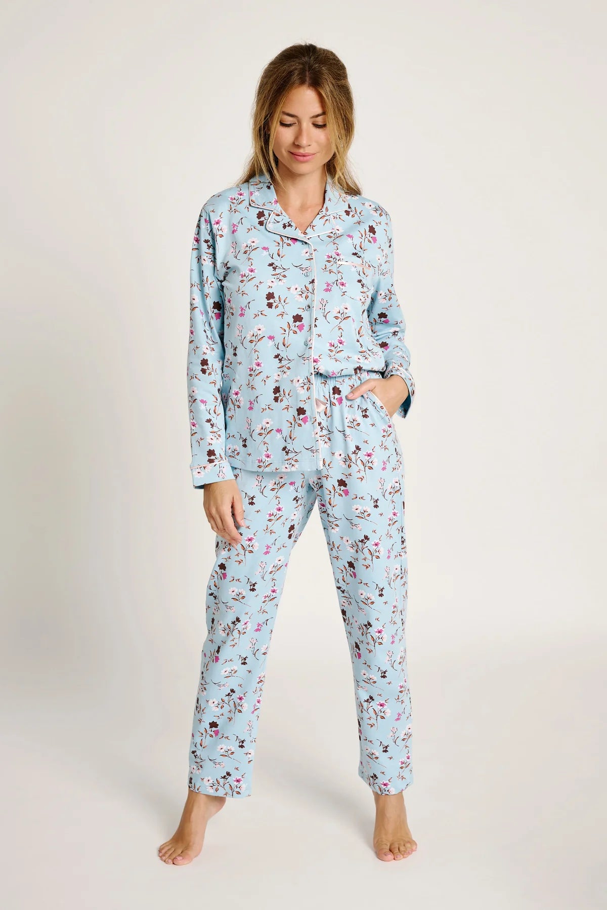 Pigiama donna in cotone aperto Muydemi 12011018