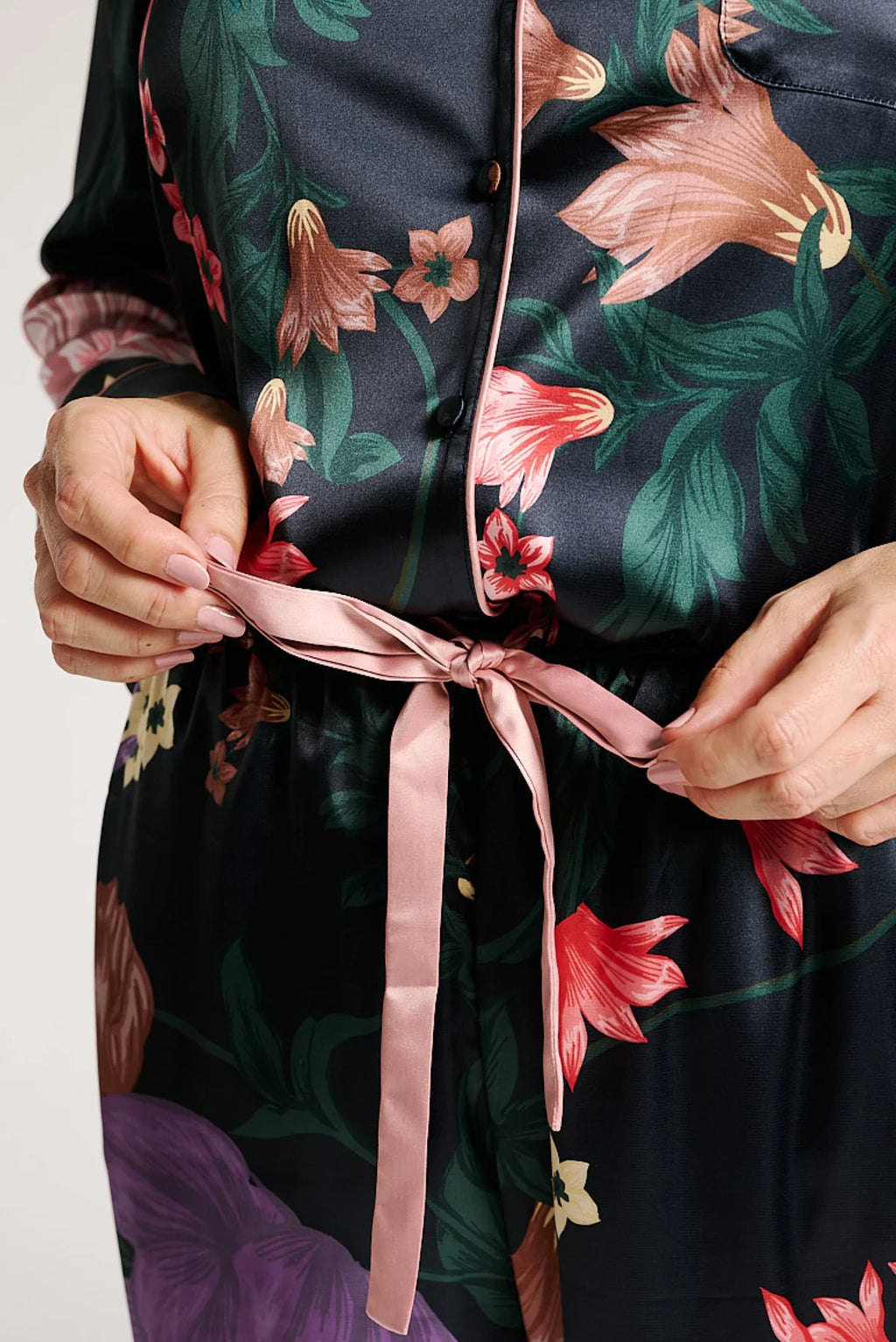 Pigiama donna in raso aperto Muydemi 12011010