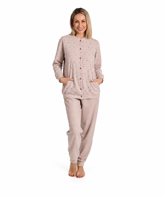 Pigiama donna invernale aperto punto Milano Gary flanellato 5176