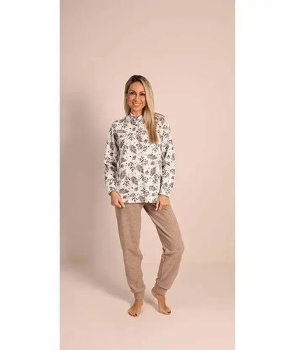 Pigiama donna invernale serafino punto Milano Gary flanellato 5131