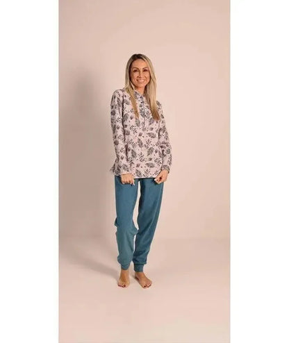 Pigiama donna invernale serafino punto Milano Gary flanellato 5131