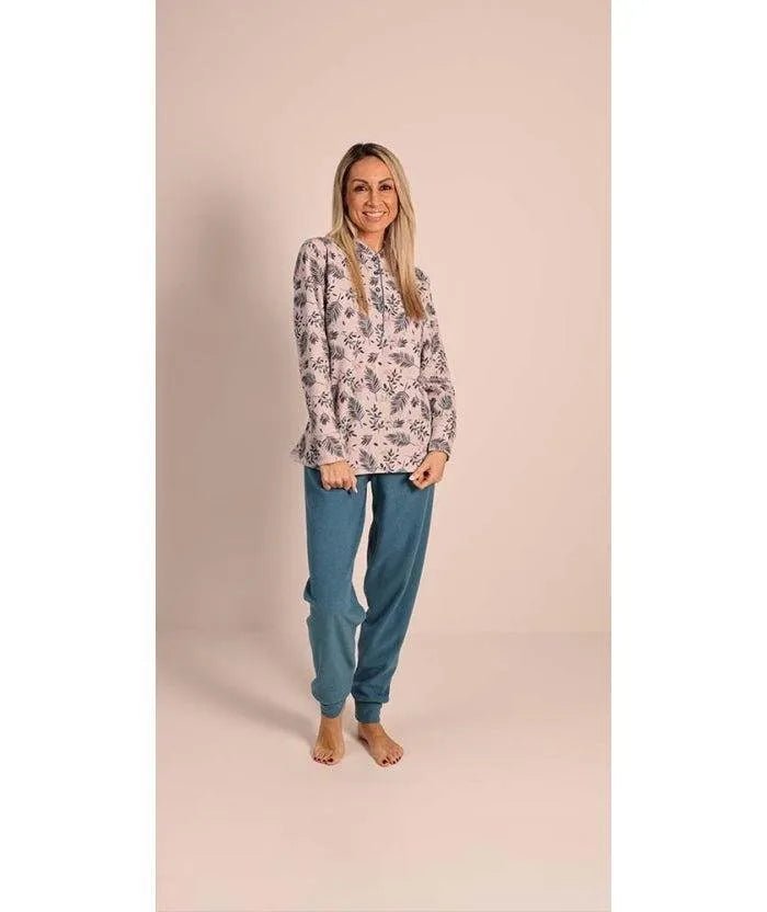 Pigiama donna invernale serafino punto Milano Gary flanellato 5131