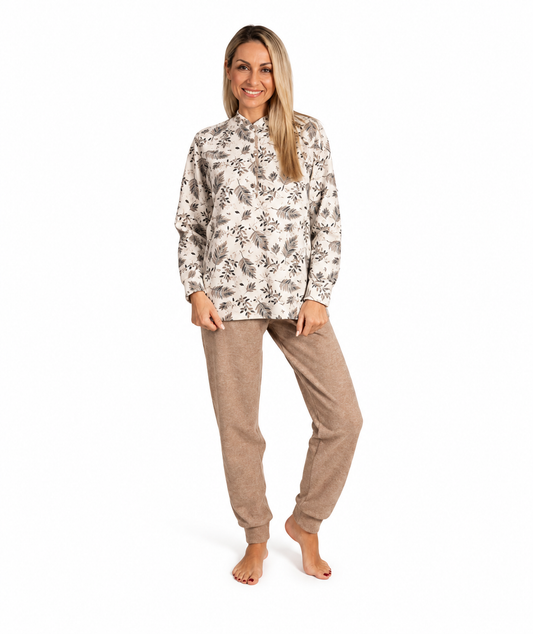 Pigiama donna invernale serafino punto Milano Gary flanellato 5131CONF