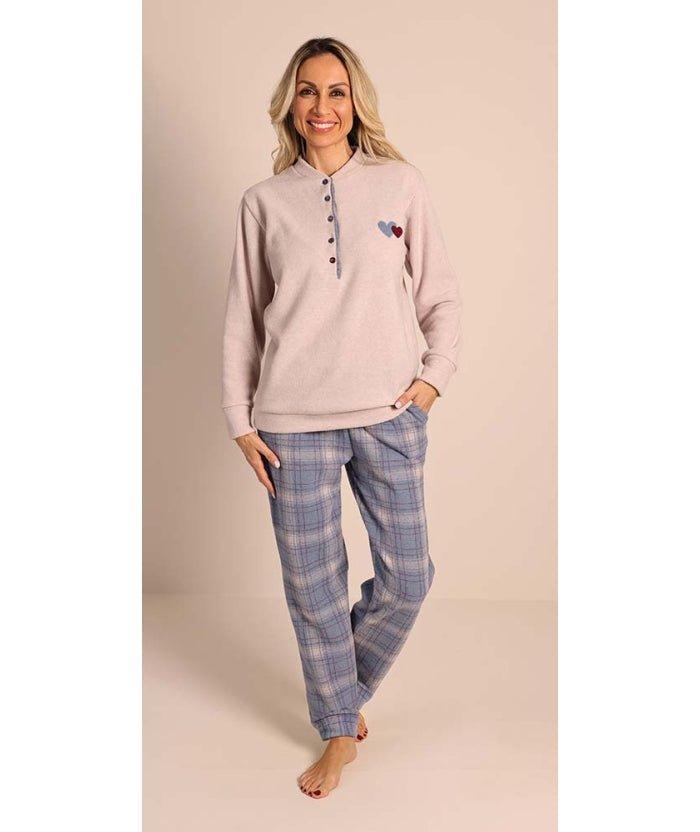 Pigiama donna invernale serafino punto Milano Gary flanellato 5140
