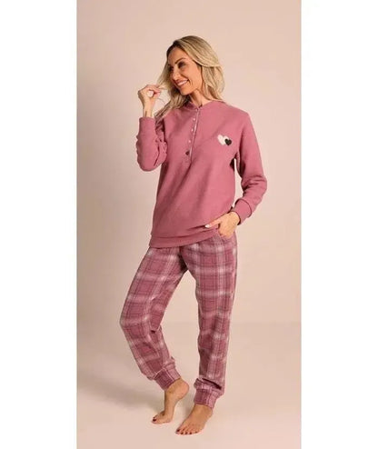 Pigiama donna invernale serafino punto Milano Gary flanellato 5140