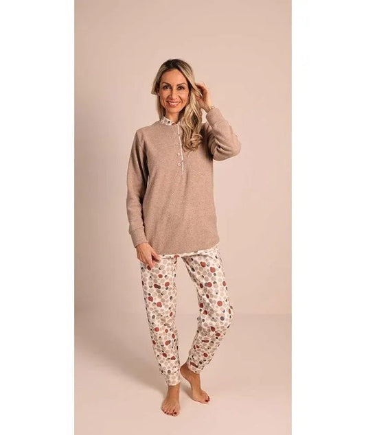 Pigiama donna invernale serafino punto Milano Gary flanellato 5150