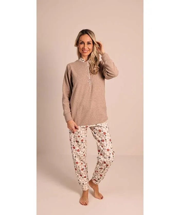 Pigiama donna invernale serafino punto Milano Gary flanellato 5150