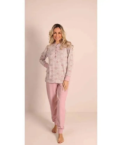 Pigiama donna invernale serafino punto Milano Gary flanellato 5161