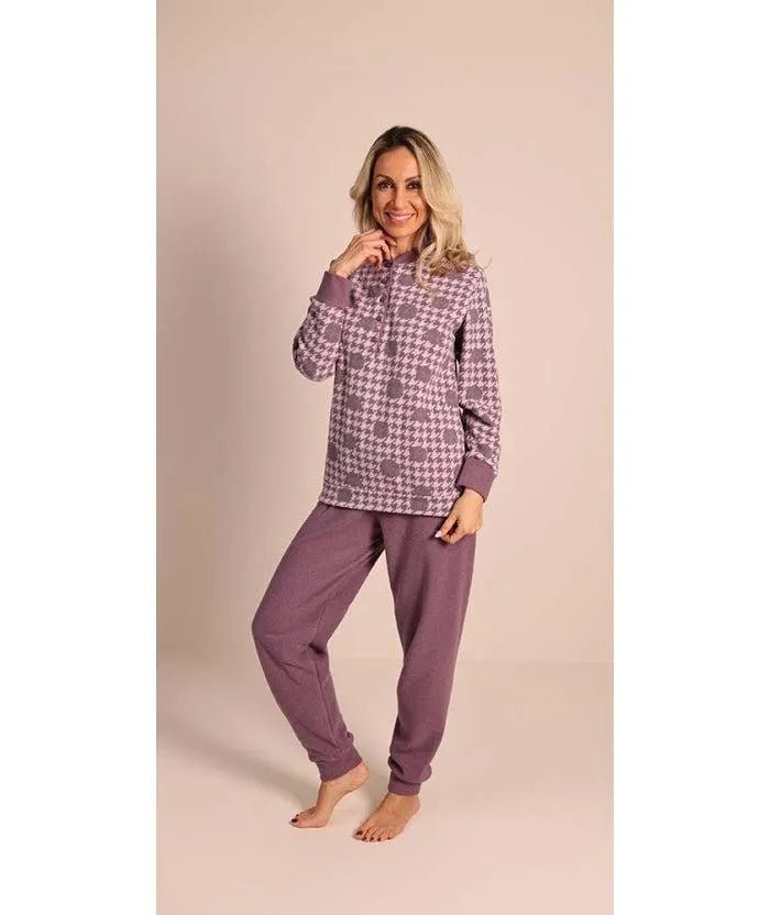 Pigiama donna invernale serafino punto Milano Gary flanellato 5161