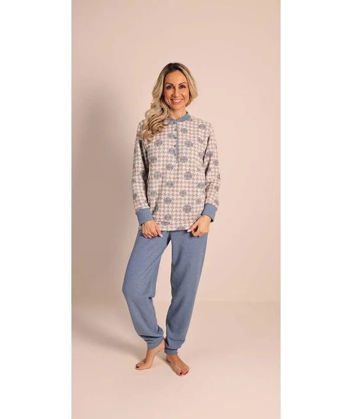 Pigiama donna invernale serafino punto Milano Gary flanellato 5161